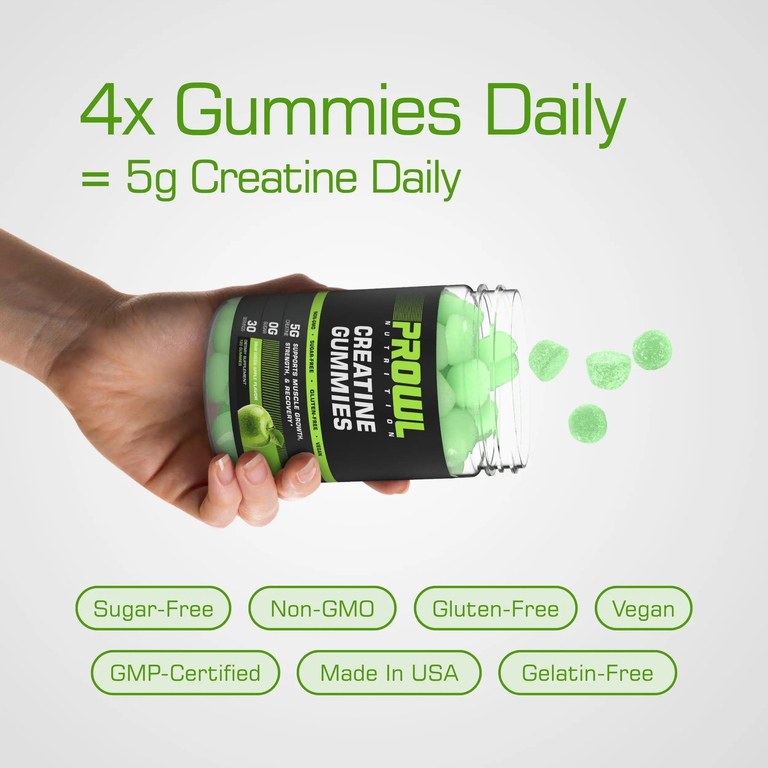 Sugar-Free Creatine Monohydrate Gummies